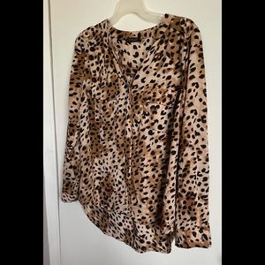 Leopard print long sleeve shirt